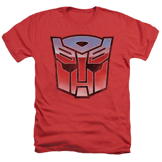 TRANSFORMERS : VINTAGE AUTOBOT LOGO ADULT HEATHER Red XL