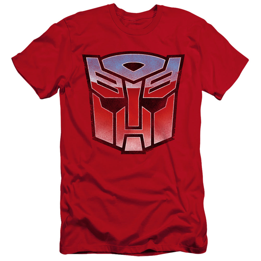 TRANSFORMERS : VINTAGE AUTOBOT LOGO  PREMIUM CANVAS ADULT SLIM FIT 30\1 Red 2X