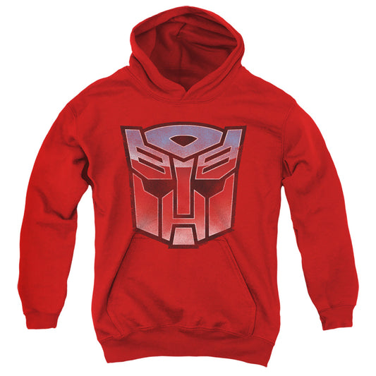 TRANSFORMERS : VINTAGE AUTOBOT LOGO YOUTH PULL OVER HOODIE Red XL