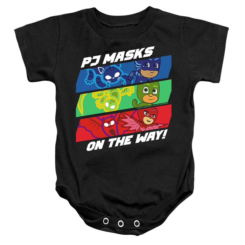 PJ MASKS : HERO PANELS INFANT SNAPSUIT Black MD (12 Mo)