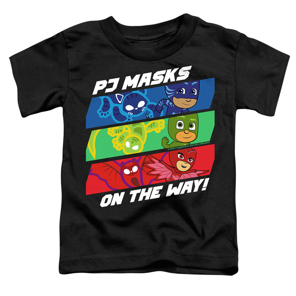 PJ MASKS : HERO PANELS S\S TODDLER TEE Black LG (4T)