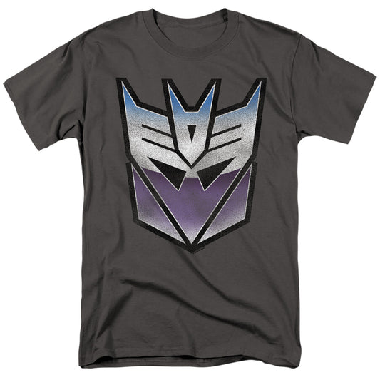 TRANSFORMERS : VINTAGE DECEPTICON LOGO S\S ADULT 18\1 Charcoal 2X