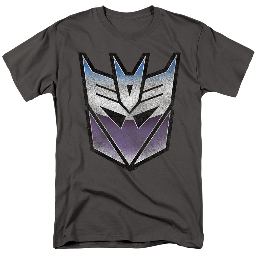 TRANSFORMERS : VINTAGE DECEPTICON LOGO S\S ADULT 18\1 Charcoal LG