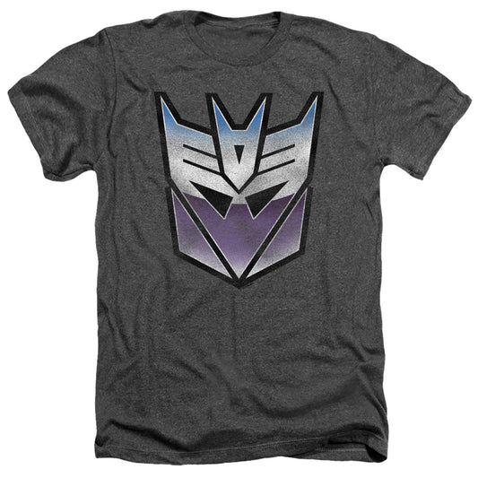 TRANSFORMERS : VINTAGE DECEPTICON LOGO ADULT HEATHER Charcoal MD