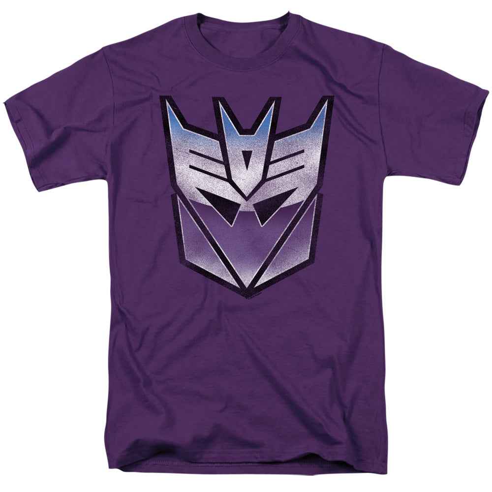 TRANSFORMERS : VINTAGE DECEPTICON LOGO S\S ADULT 18\1 Purple SM