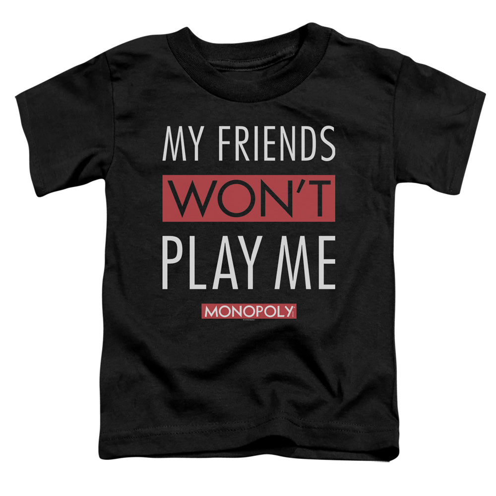 MONOPOLY : MY FRIENDS S\S TODDLER TEE Black LG (4T)