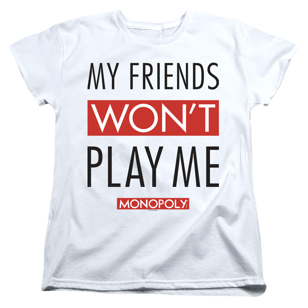 MONOPOLY : MY FRIENDS WOMENS SHORT SLEEVE White 2X