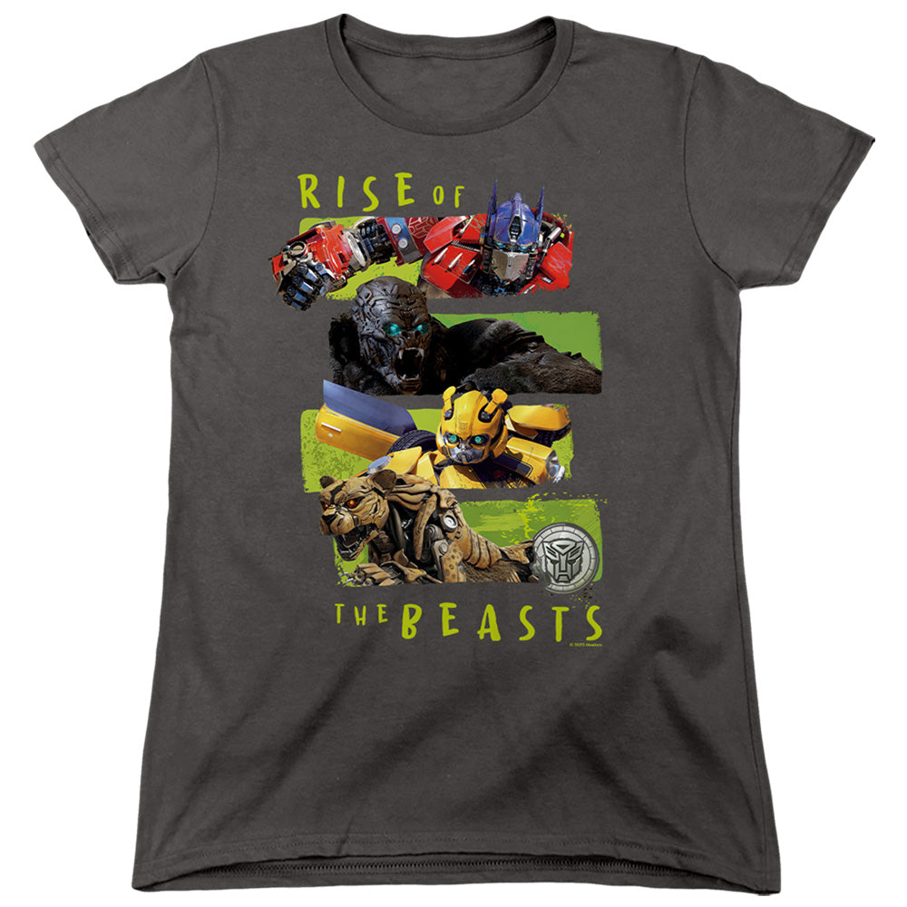 TRANSFORMERS : TRANSFORMERS LINEUP WOMENS SHORT SLEEVE Charcoal 2X