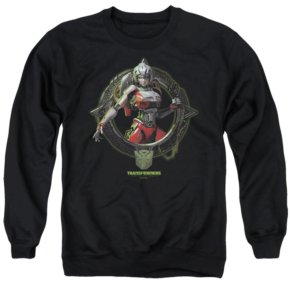 TRANSFORMERS : ARCEE CIRCLE FRAME ADULT CREW SWEAT Black XL