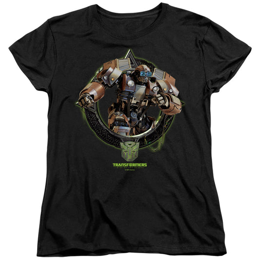 TRANSFORMERS : WHEELJACK CIRCLE FRAME WOMENS SHORT SLEEVE Black LG