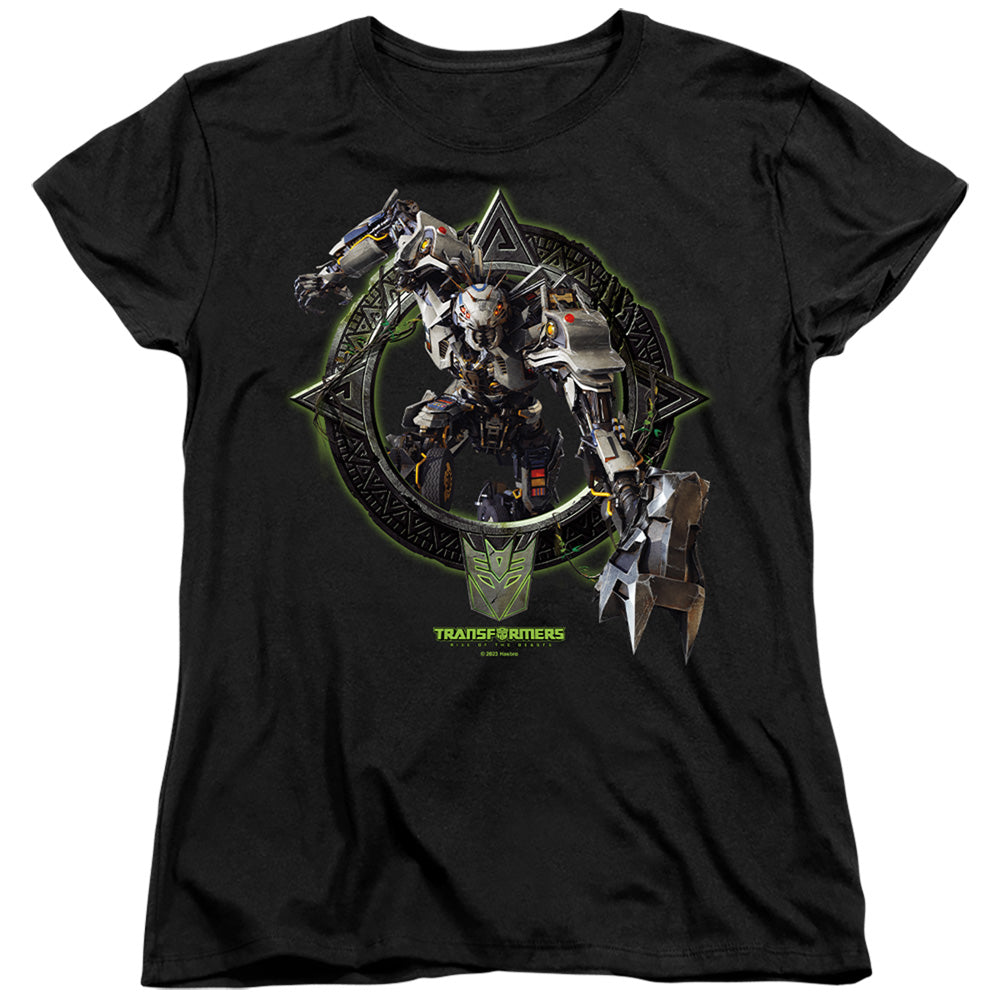 TRANSFORMERS : TRANSIT CIRCLE FRAME WOMENS SHORT SLEEVE Black 2X