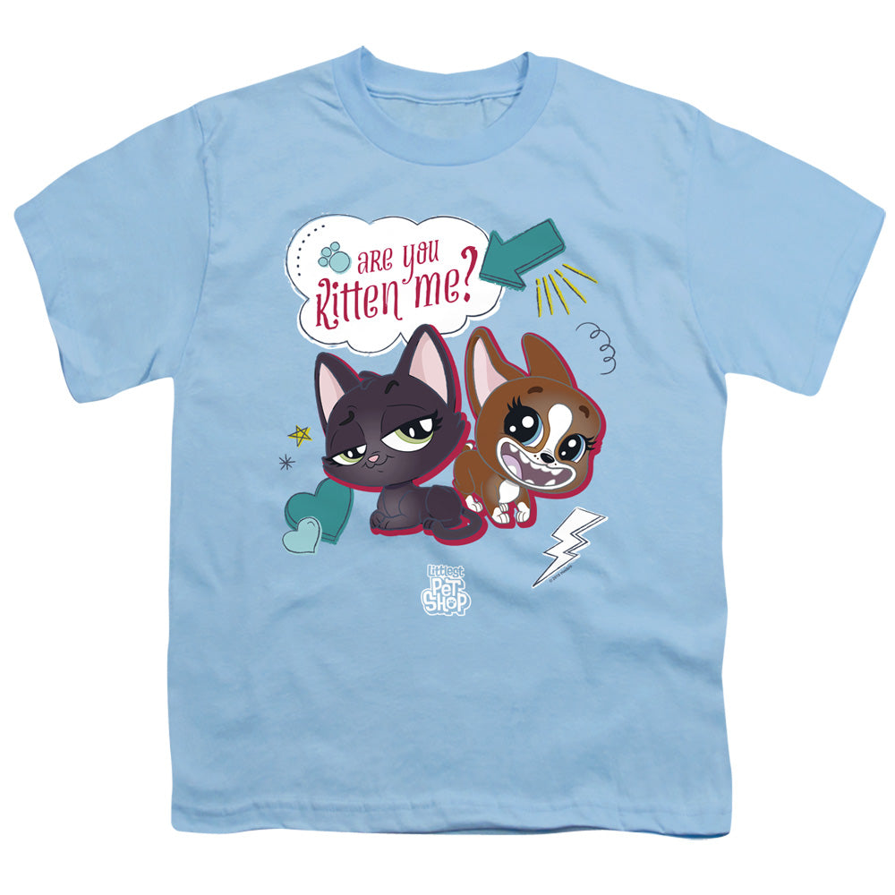 LITTLEST PET SHOP : ARE YOU KITTEN ME S\S YOUTH 18\1 Light Blue XL