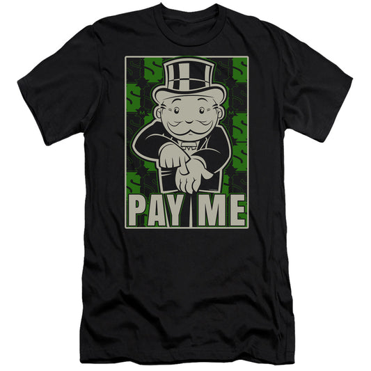 MONOPOLY : PAY ME  PREMIUM CANVAS ADULT SLIM FIT 30\1 Black 2X