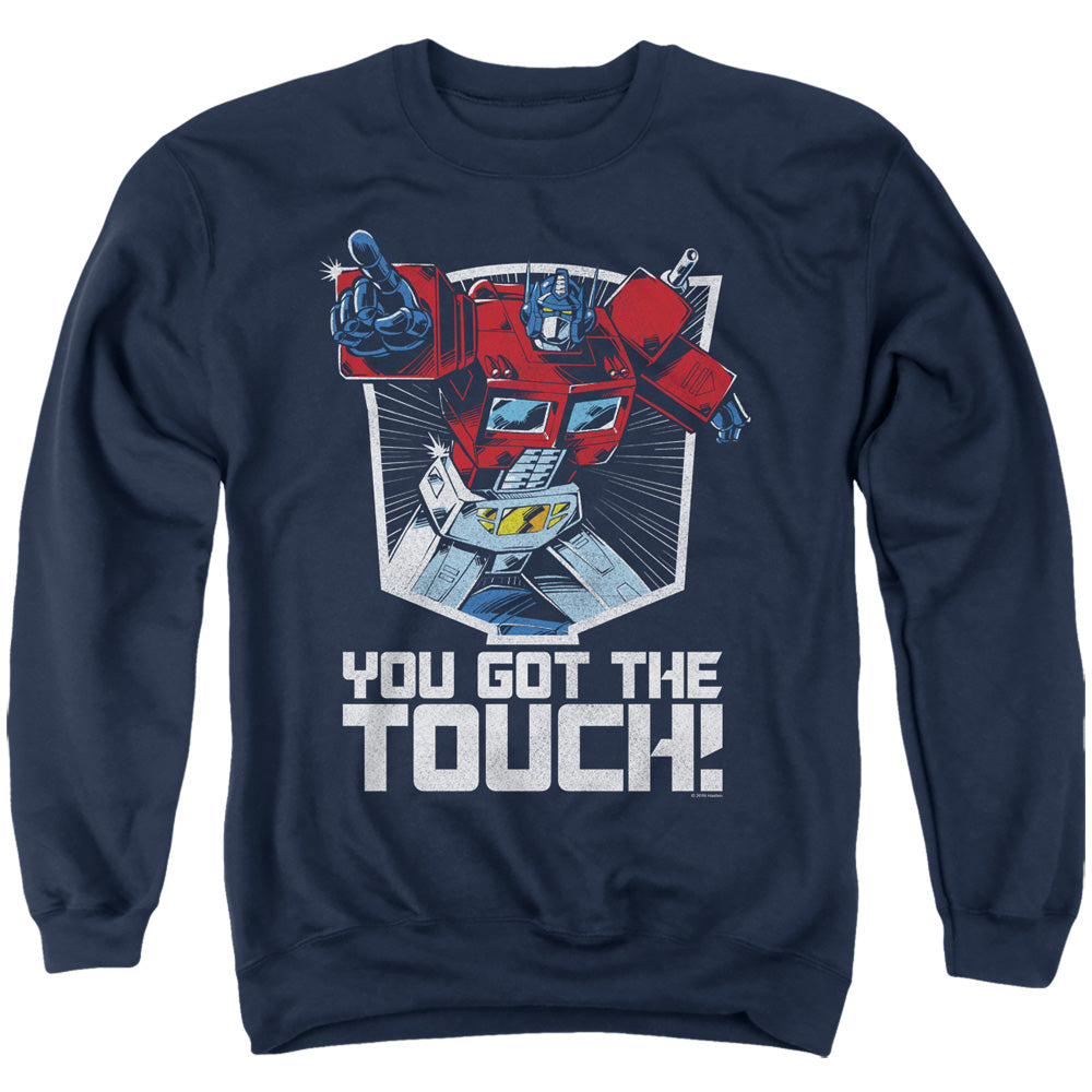 TRANSFORMERS : YOU GOT THE TOUCH ADULT CREW SWEAT Navy 2X