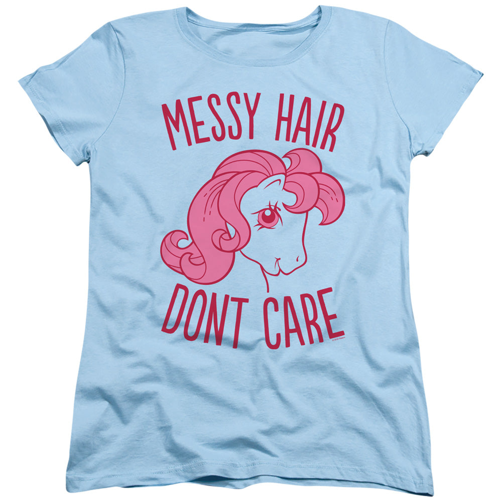 MY LITTLE PONY RETRO : MESSY HAIR WOMENS SHORT SLEEVE Light Blue 2X