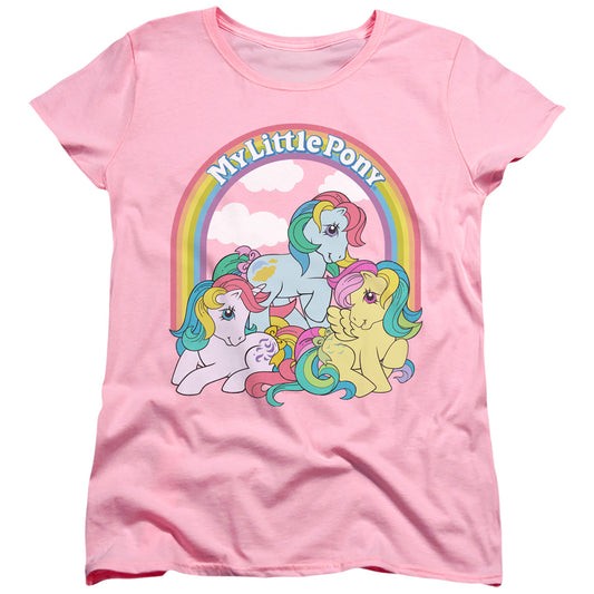 MY LITTLE PONY RETRO : UNDER THE RAINBOW WOMENS SHORT SLEEVE Pink 2X