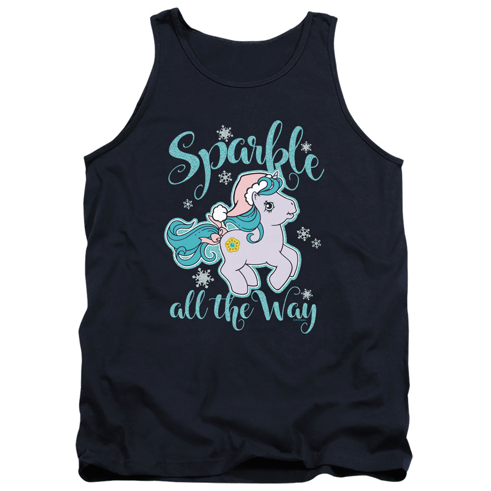 MY LITTLE PONY RETRO : SPARKLE ALL THE WAY ADULT TANK Navy 2X