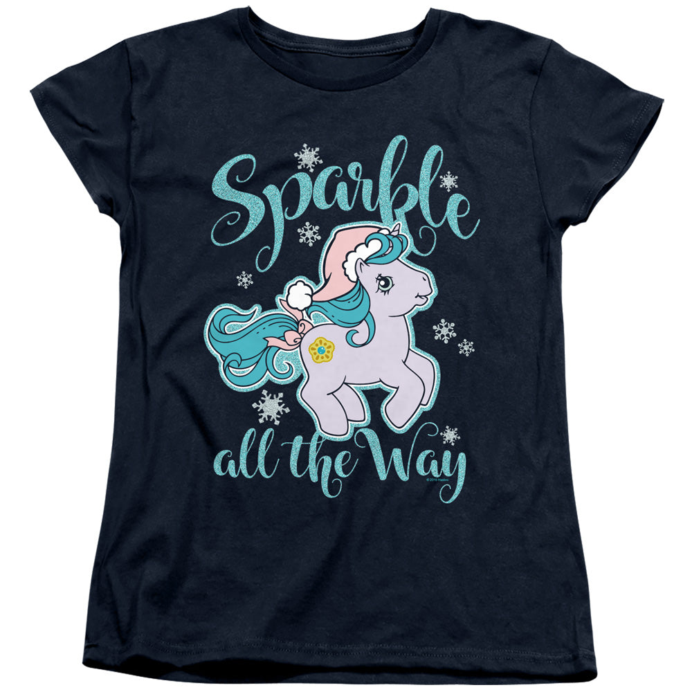 MY LITTLE PONY RETRO : SPARKLE ALL THE WAY WOMENS SHORT SLEEVE Navy 2X