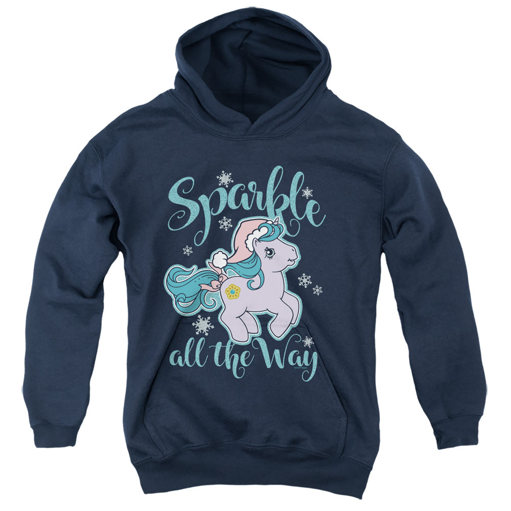 MY LITTLE PONY RETRO : SPARKLE ALL THE WAY YOUTH PULL OVER HOODIE Navy LG