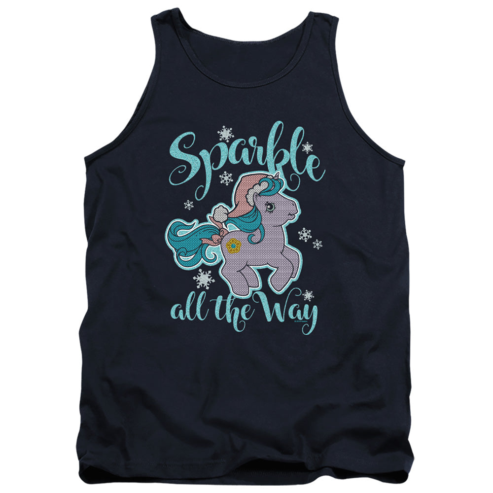 MY LITTLE PONY RETRO : SPARKLE ALL THE WAY 2 ADULT TANK Navy XL