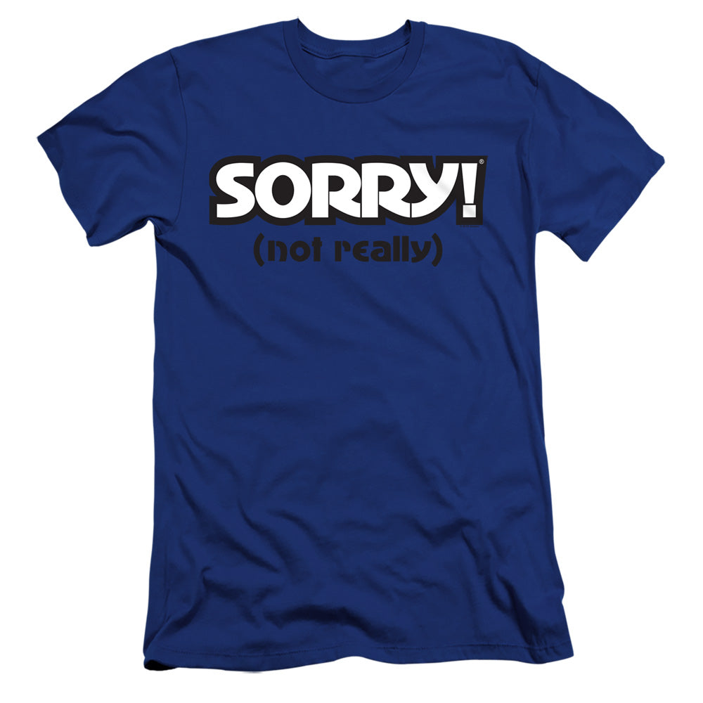 SORRY : NOT SORRY  PREMIUM CANVAS ADULT SLIM FIT 30\1 Royal Blue XL