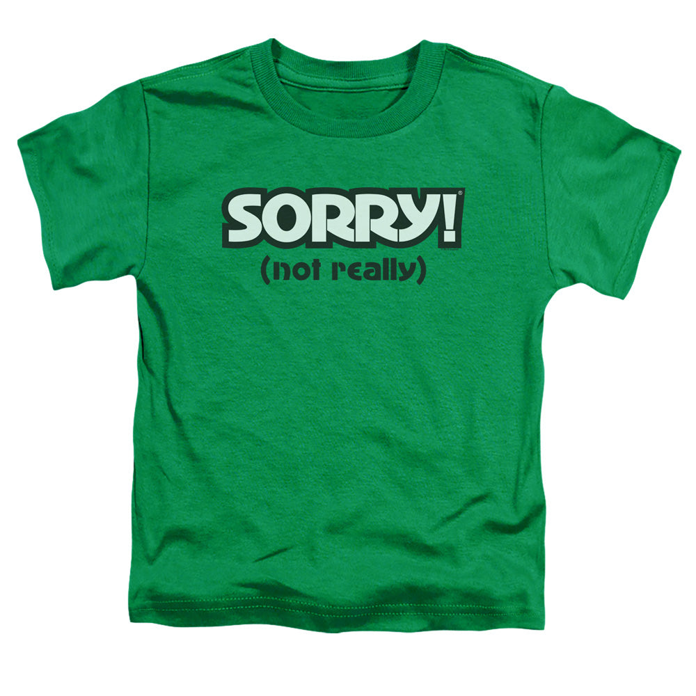 SORRY : NOT SORRY S\S TODDLER TEE Kelly Green MD (3T)