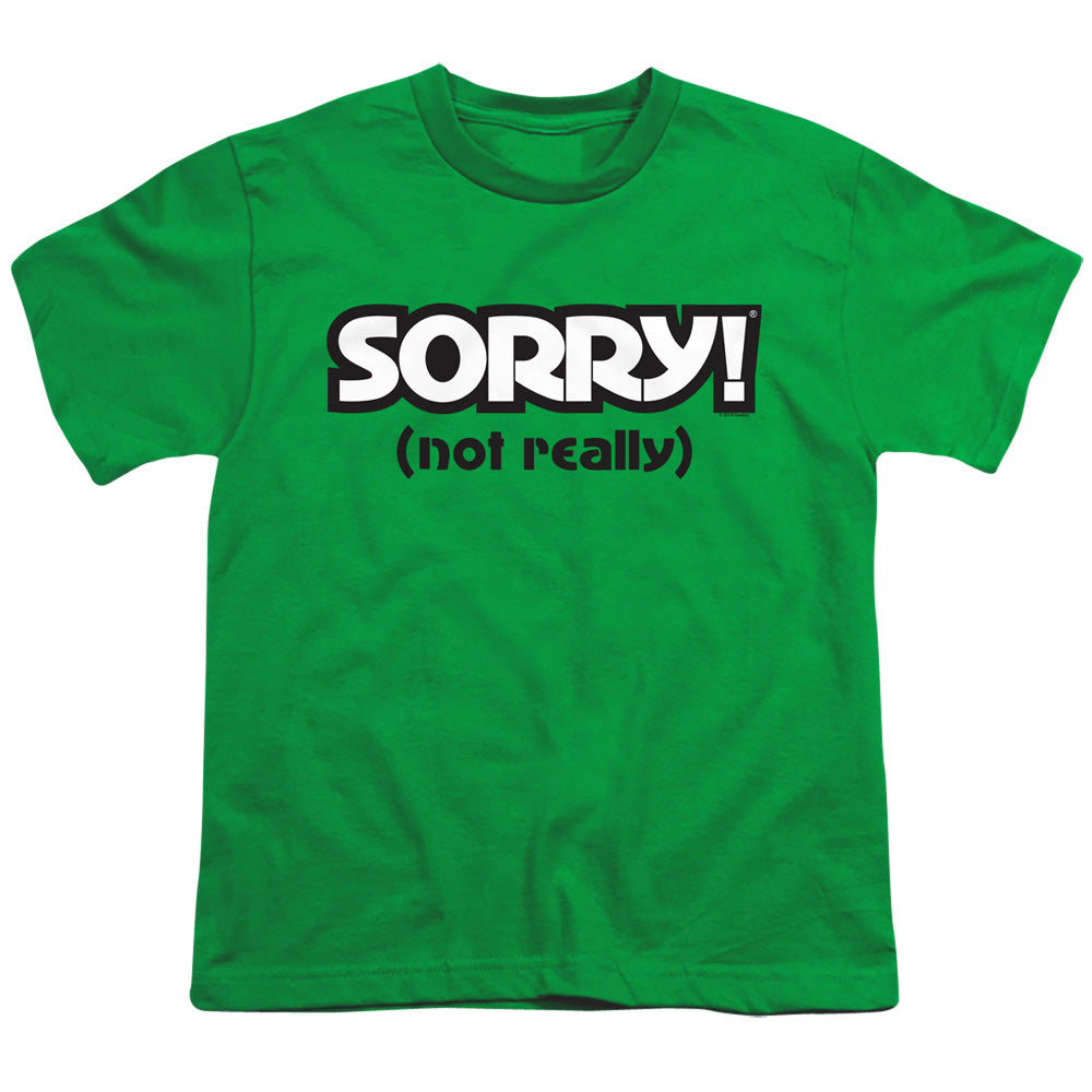 SORRY : NOT SORRY S\S YOUTH 18\1 Kelly Green XL