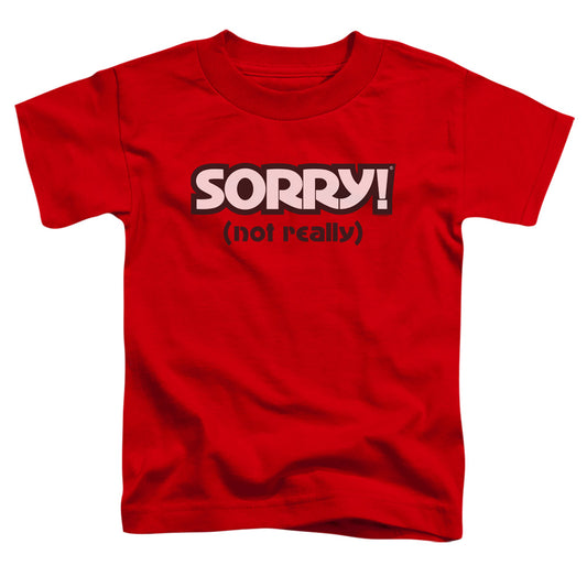 SORRY : NOT SORRY TODDLER SHORT SLEEVE Red XL (5T)