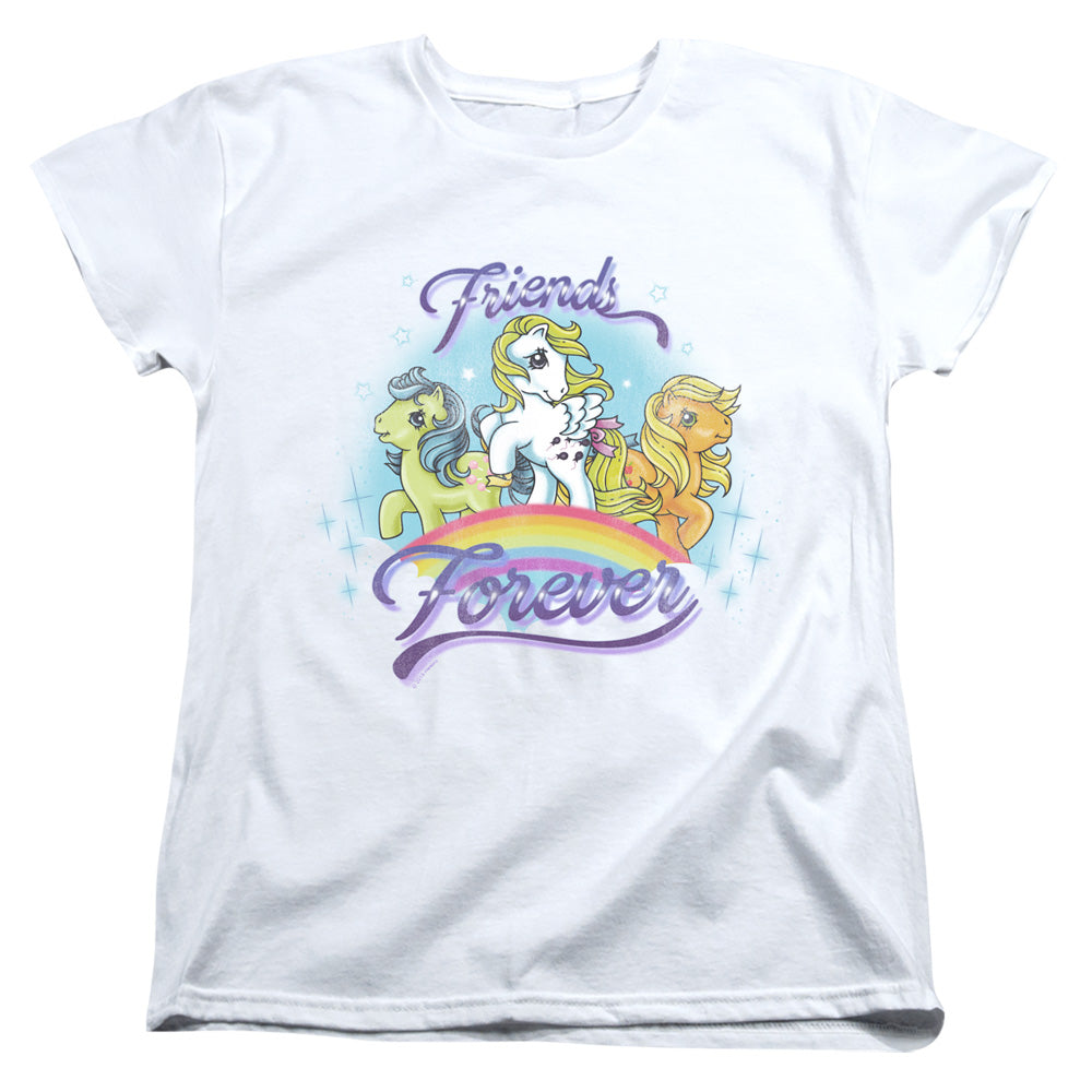 MY LITTLE PONY RETRO : FRIENDS FOREVER WOMENS SHORT SLEEVE White 2X