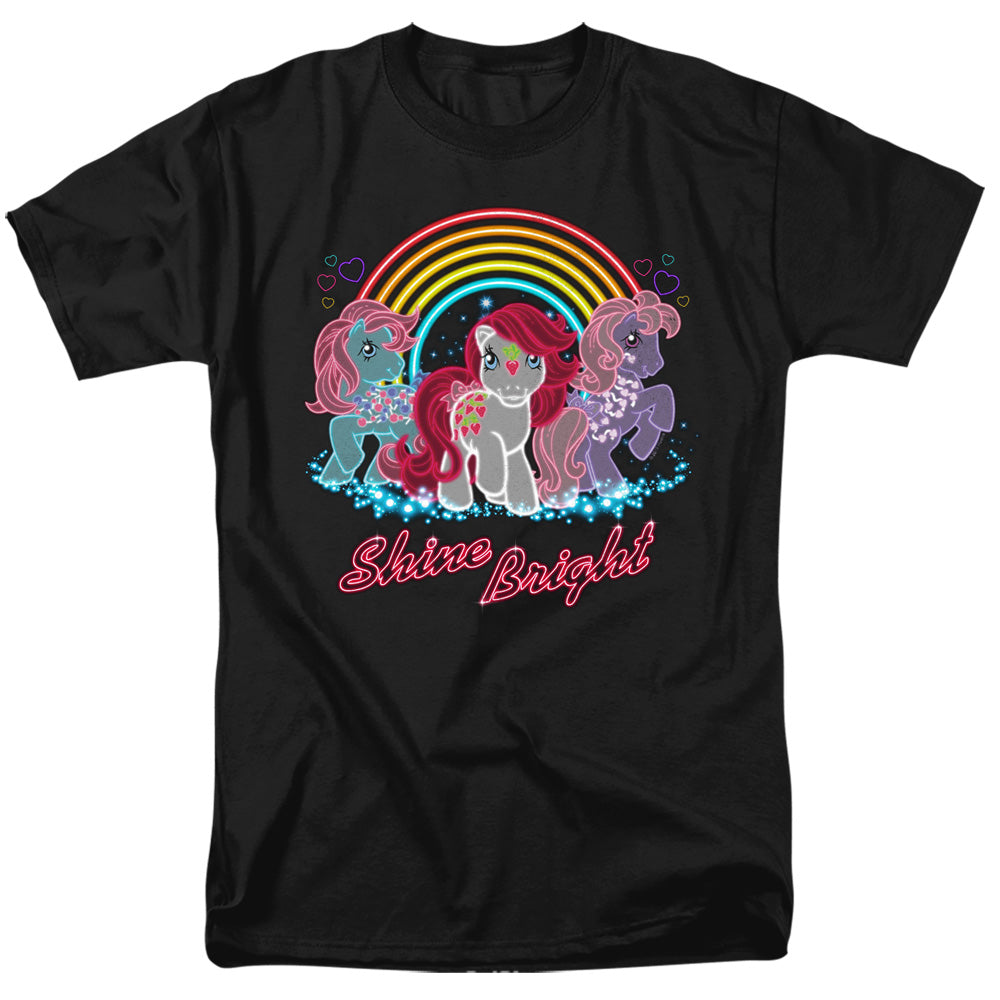 MY LITTLE PONY RETRO : NEON PONIES S\S ADULT 18\1 Black 2X