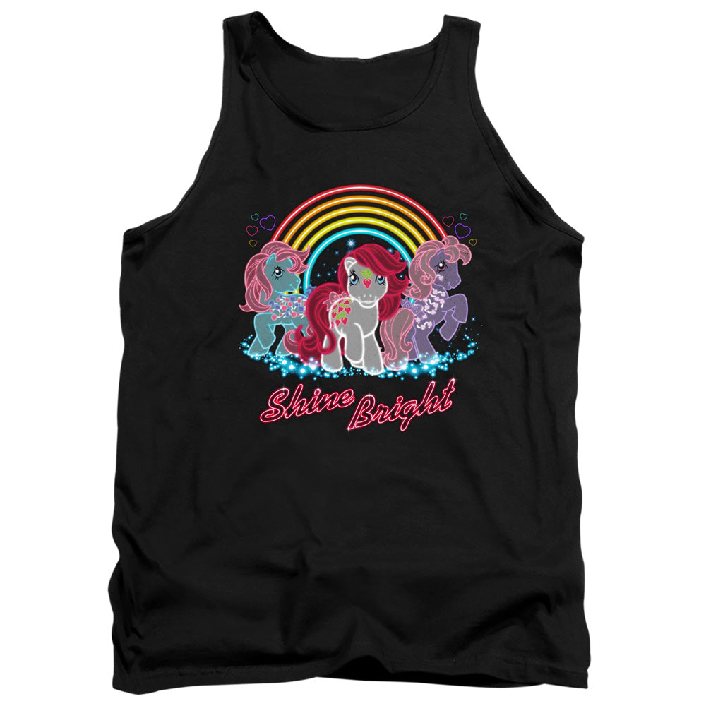 MY LITTLE PONY RETRO : NEON PONIES ADULT TANK Black MD