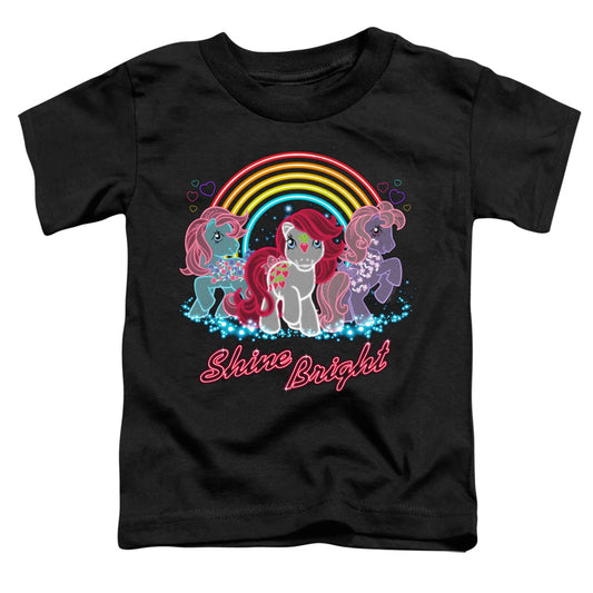 MY LITTLE PONY RETRO : NEON PONIES S\S TODDLER TEE Black LG (4T)