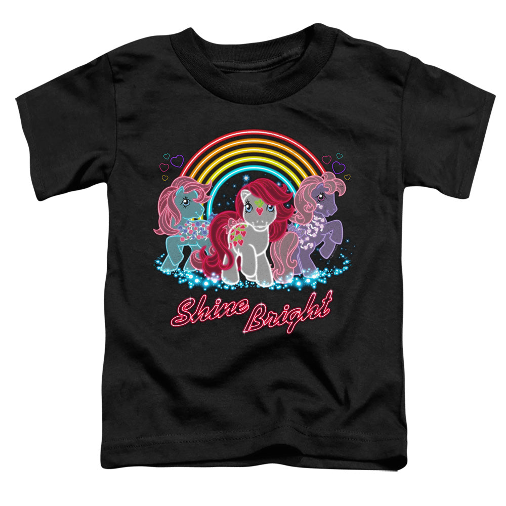 MY LITTLE PONY RETRO : NEON PONIES S\S TODDLER TEE Black SM (2T)