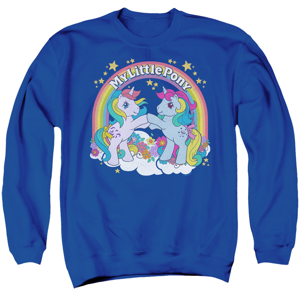 MY LITTLE PONY RETRO : UNICORN FIST BUMP ADULT CREW SWEAT Royal Blue MD