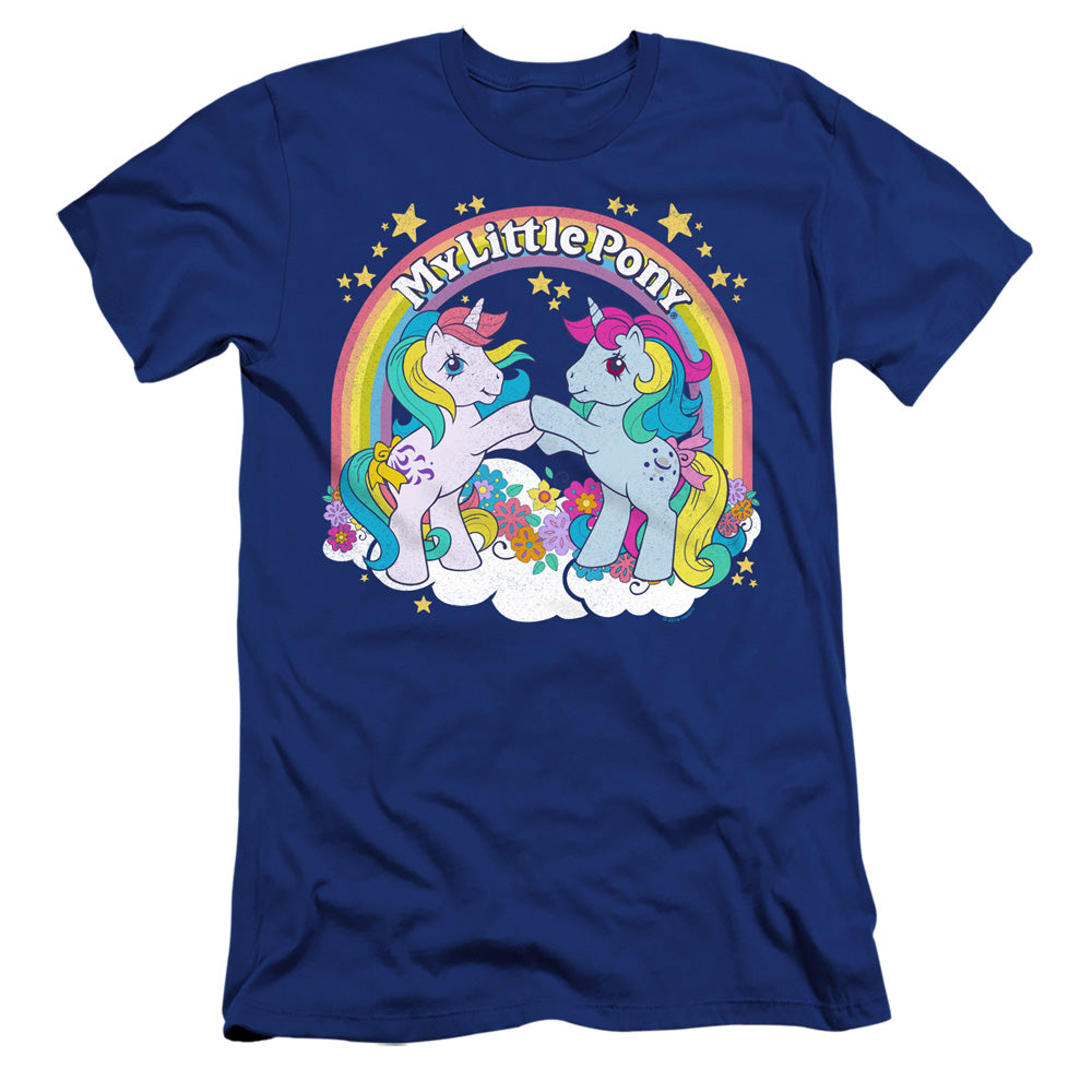 MY LITTLE PONY RETRO : UNICORN FIST BUMP PREMIUM CANVAS ADULT SLIM FIT 30\1 Royal Blue 2X