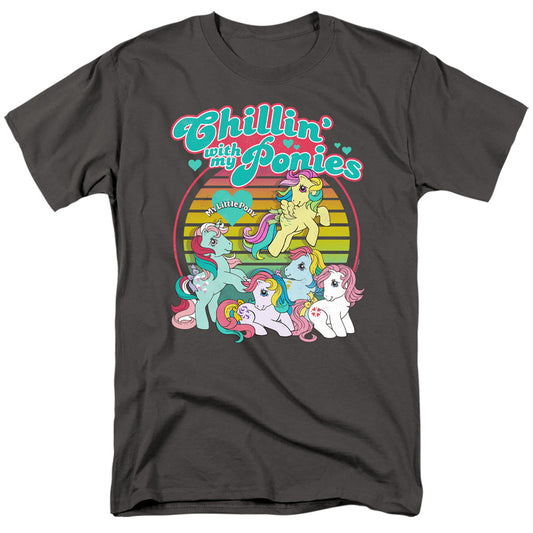 MY LITTLE PONY RETRO : CHILLIN WITH MY PONIES S\S ADULT 18\1 Charcoal 2X