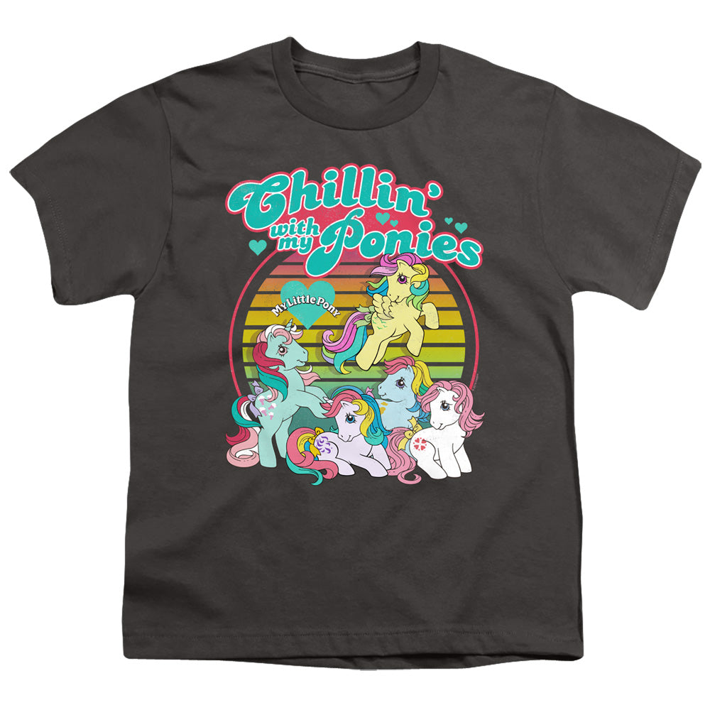 MY LITTLE PONY RETRO : CHILLIN WITH MY PONIES S\S YOUTH 18\1 Charcoal LG