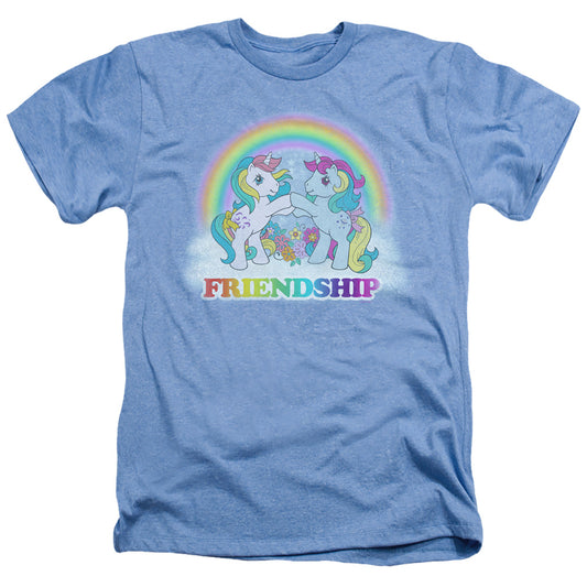 MY LITTLE PONY RETRO : FRIENDSHIP ADULT REGULAR FIT HEATHER SHORT SLEEVE Light Blue 3X