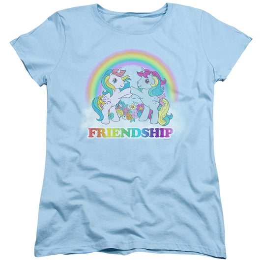 MY LITTLE PONY RETRO : FRIENDSHIP WOMENS SHORT SLEEVE Light Blue 2X