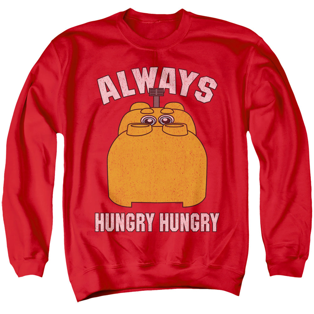 HUNGRY HUNGRY HIPPOS : HUNGRY ADULT CREW SWEAT Red XL