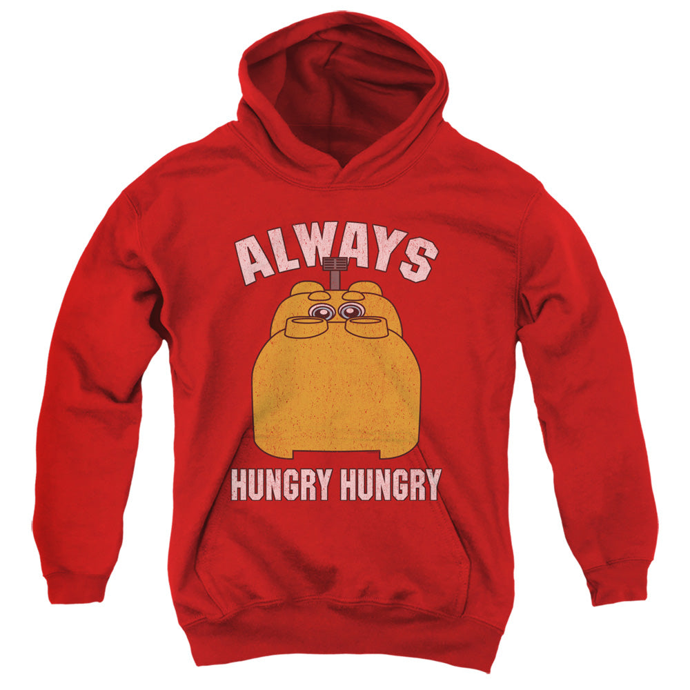 HUNGRY HUNGRY HIPPOS : HUNGRY YOUTH PULL OVER HOODIE Red LG