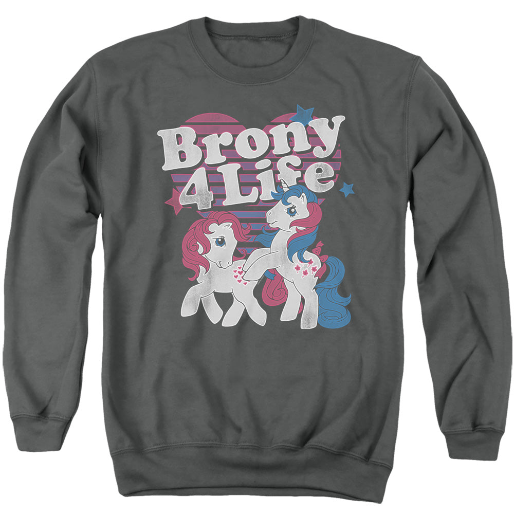 MY LITTLE PONY RETRO : BRONY 4 LIFE ADULT CREW SWEAT Charcoal 2X