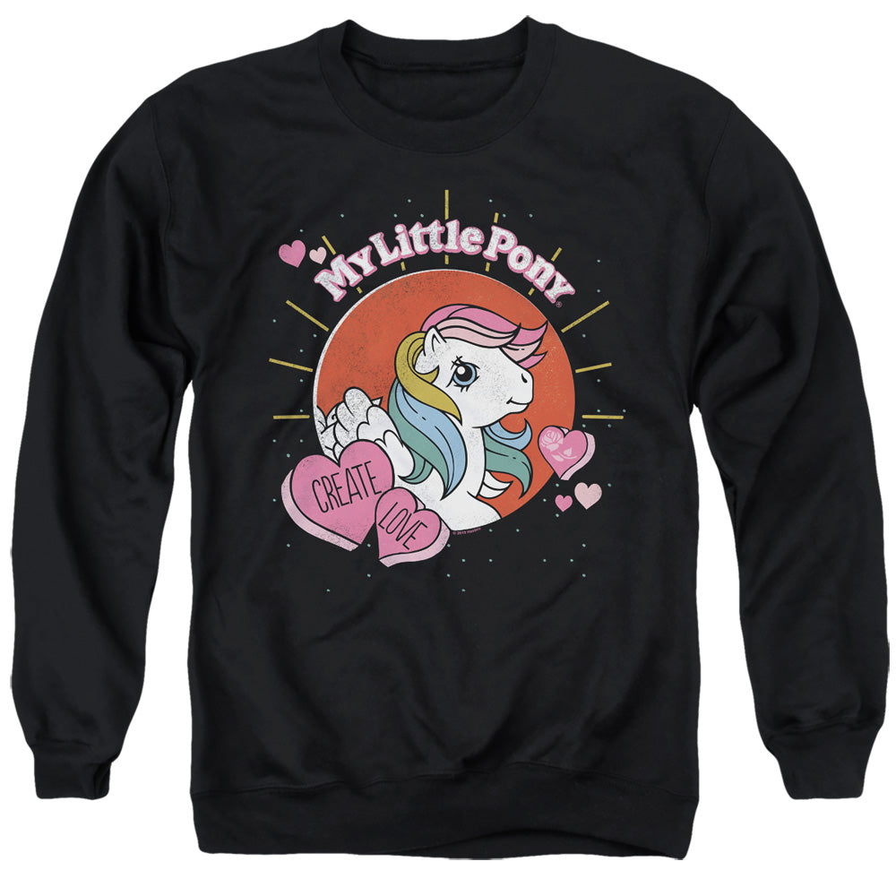 MY LITTLE PONY RETRO : CREATE LOVE ADULT CREW SWEAT Black 2X