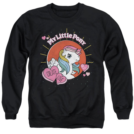 MY LITTLE PONY RETRO : CREATE LOVE ADULT CREW SWEAT Black SM