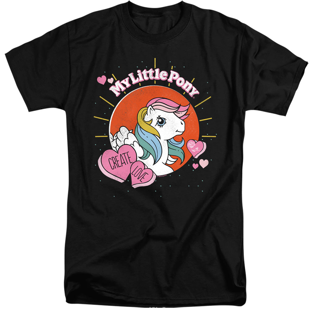 MY LITTLE PONY RETRO : CREATE LOVE ADULT TALL FIT SHORT SLEEVE Black XL