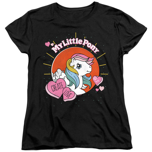 MY LITTLE PONY RETRO : CREATE LOVE WOMENS SHORT SLEEVE Black 2X