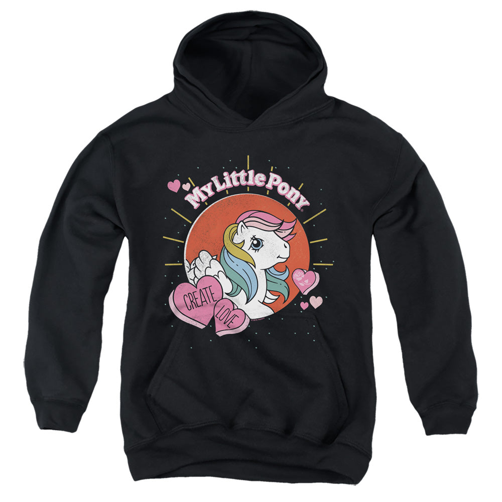 MY LITTLE PONY RETRO : CREATE LOVE YOUTH PULL OVER HOODIE Black LG