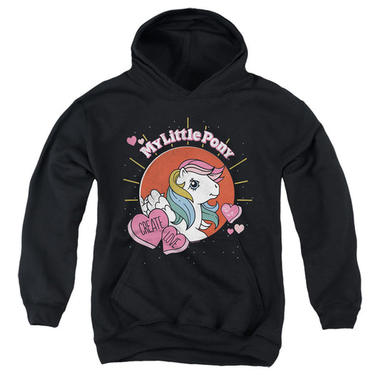 MY LITTLE PONY RETRO : CREATE LOVE YOUTH PULL OVER HOODIE Black MD