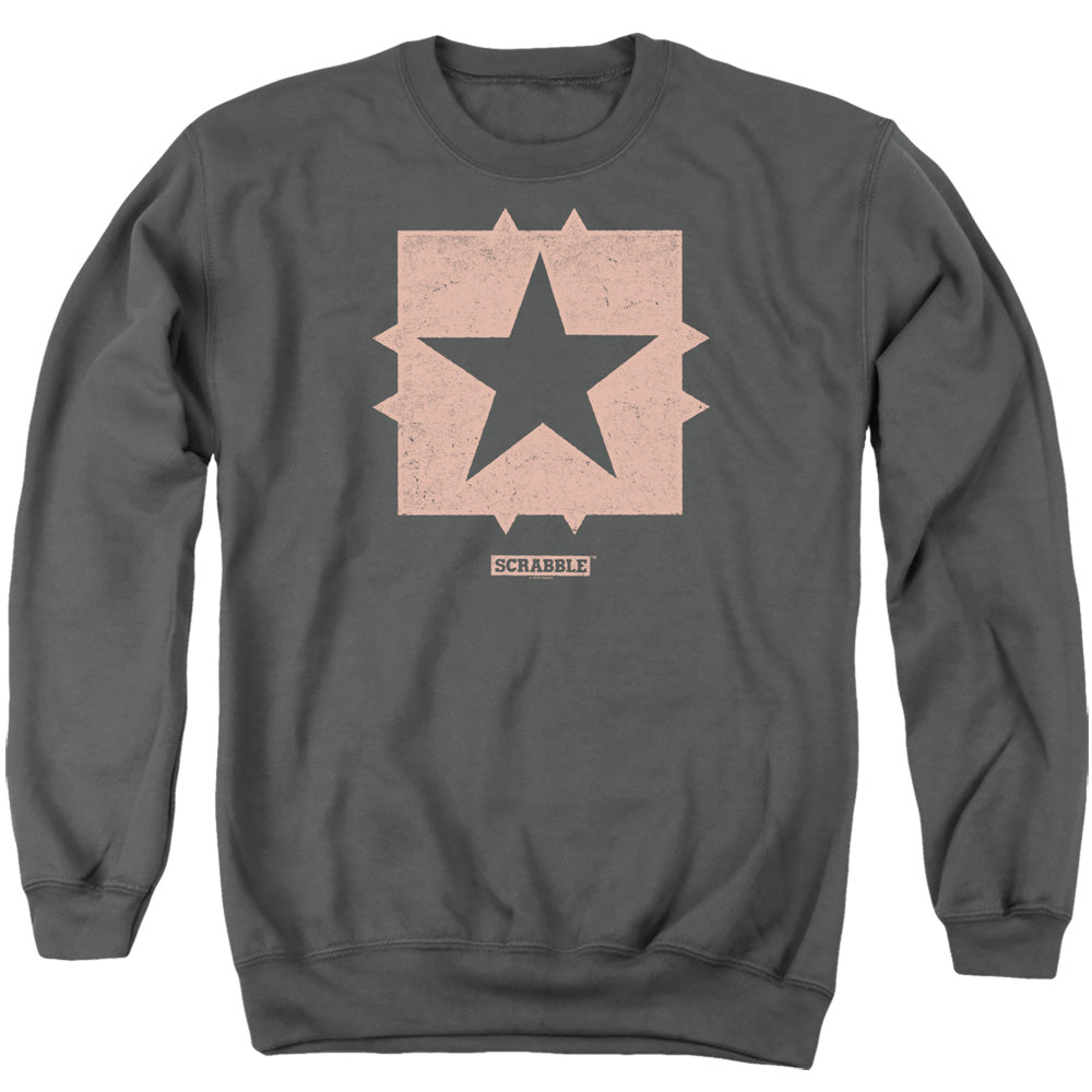 SCRABBLE : FREE SPACE ADULT CREW SWEAT Charcoal 3X