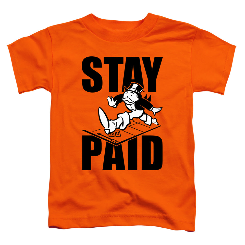 MONOPOLY : STAY PAID EVERGREEN S\S TODDLER TEE Orange LG (4T)